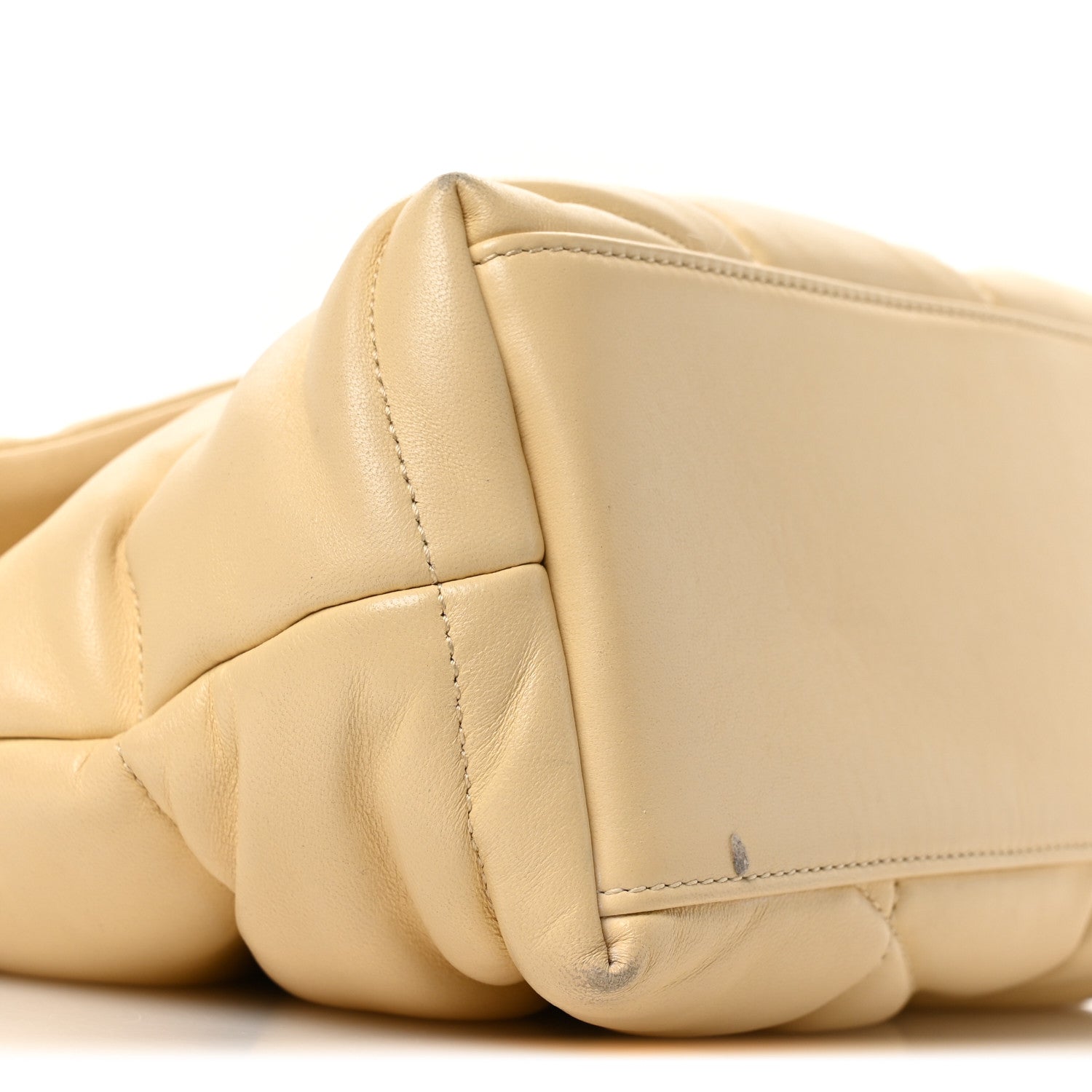 Lambskin Quilted Small Loulou Puffer Monogram Chain Satchel Jaune Pale