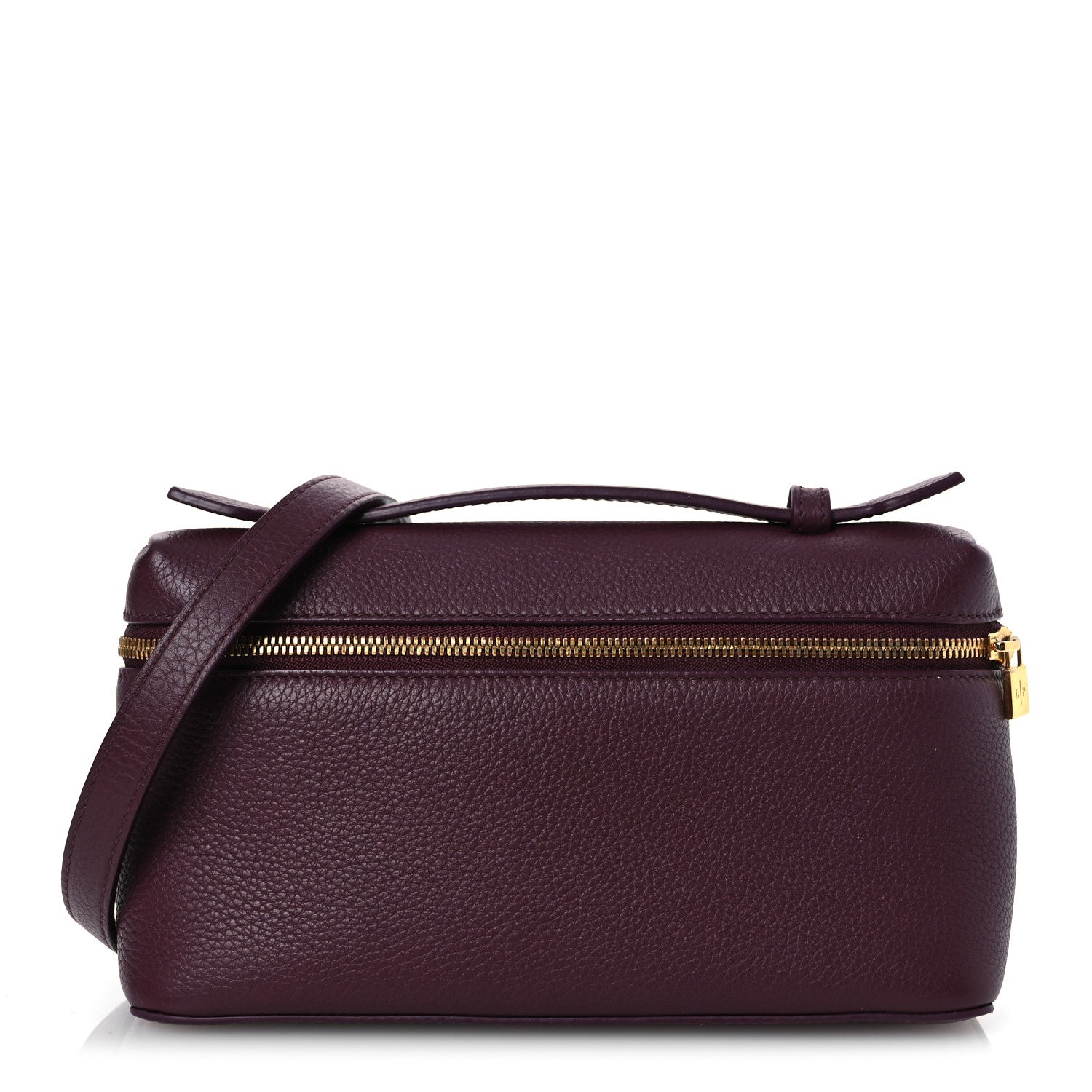 Grained Calfskin L19 Extra Pocket Pouch Azuki Beans