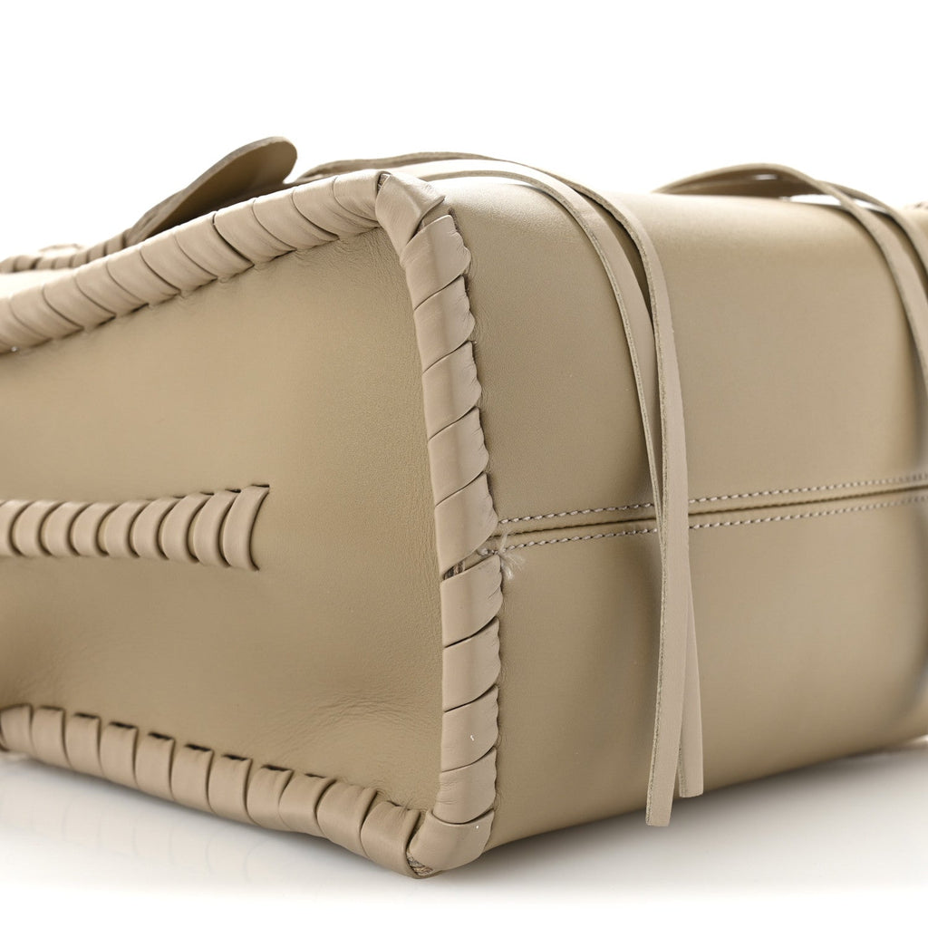 Calfskin Small Mony Tote Argil Brown