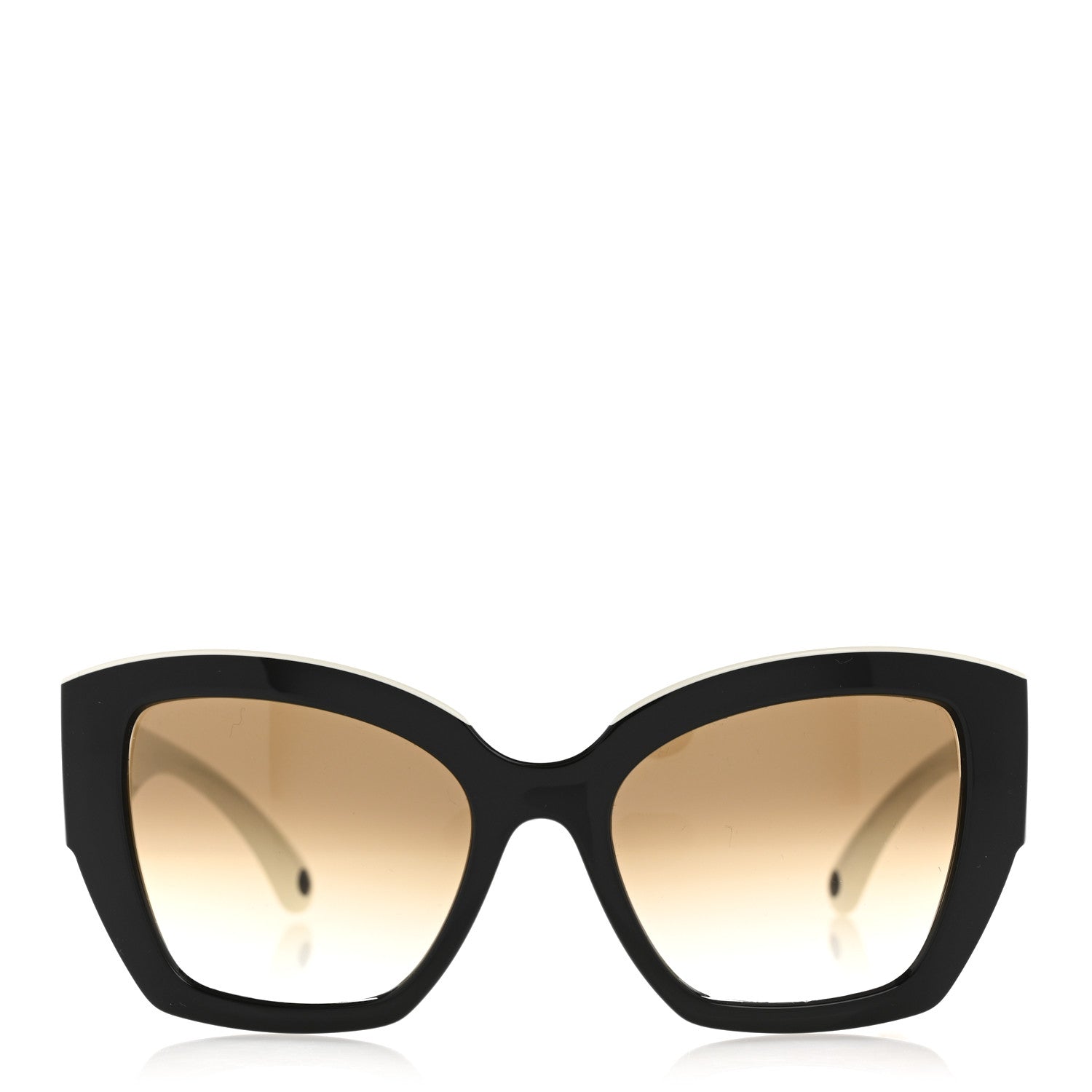 Acetate Square Sunglasses 6058 Black White