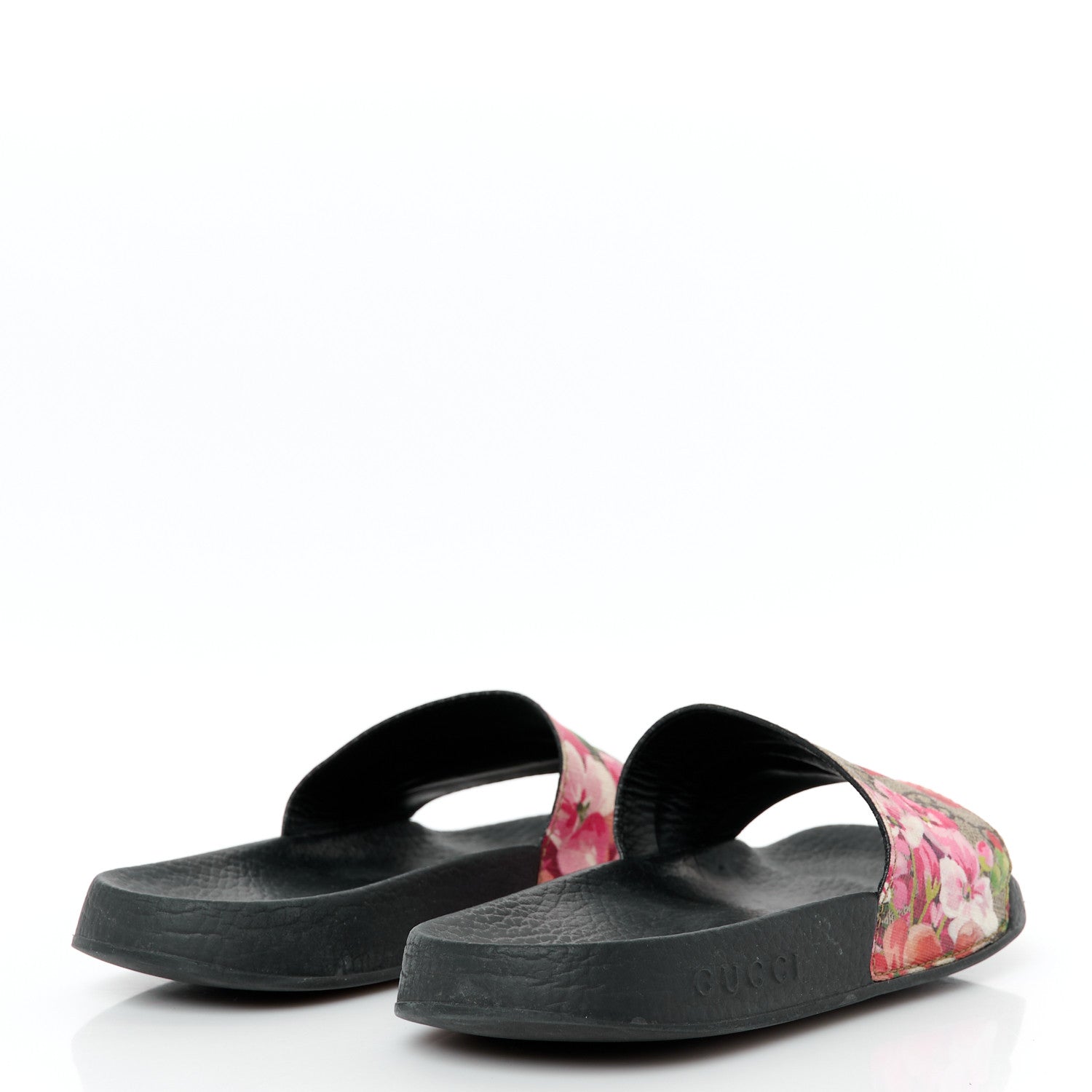 GG Supreme Monogram Blooms Slide Sandals 36 Beige Multicolor