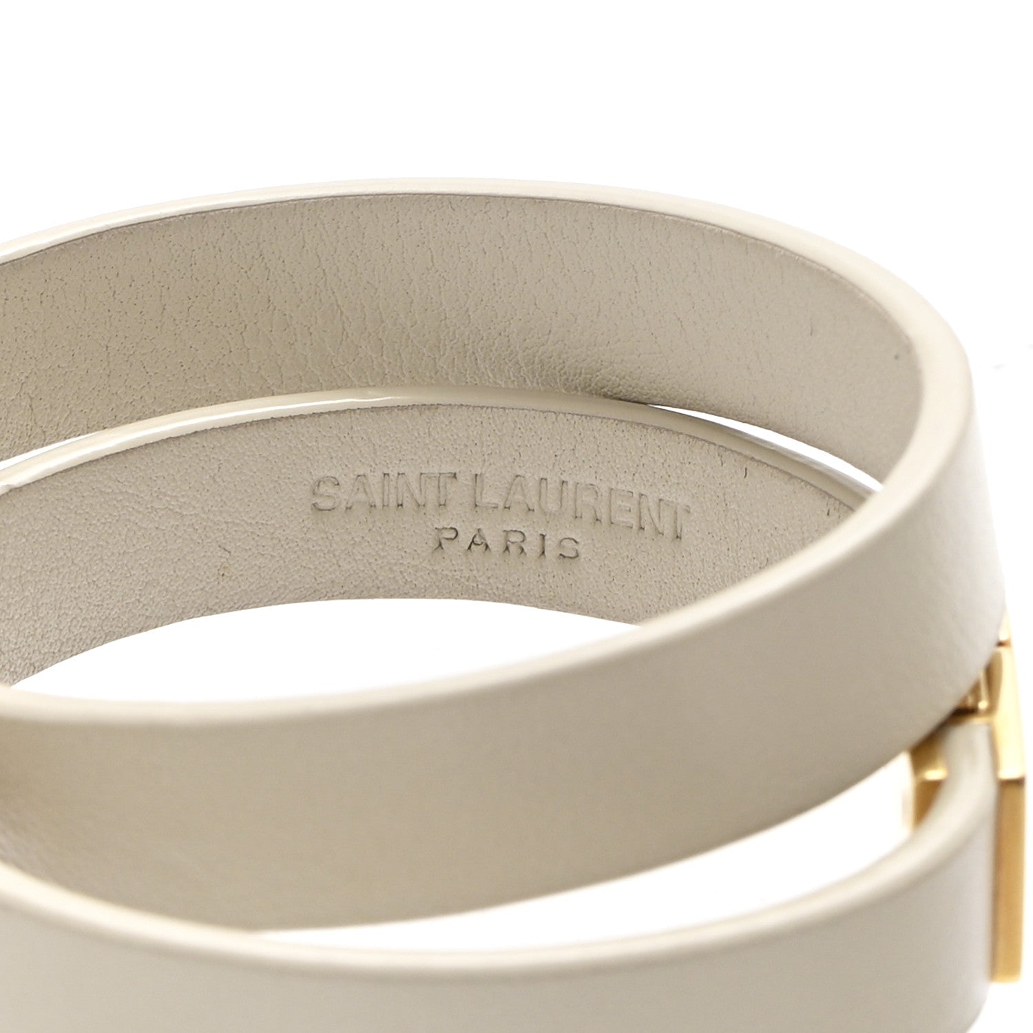 Calfskin Opyum Double Wrap Bracelet Crema Soft