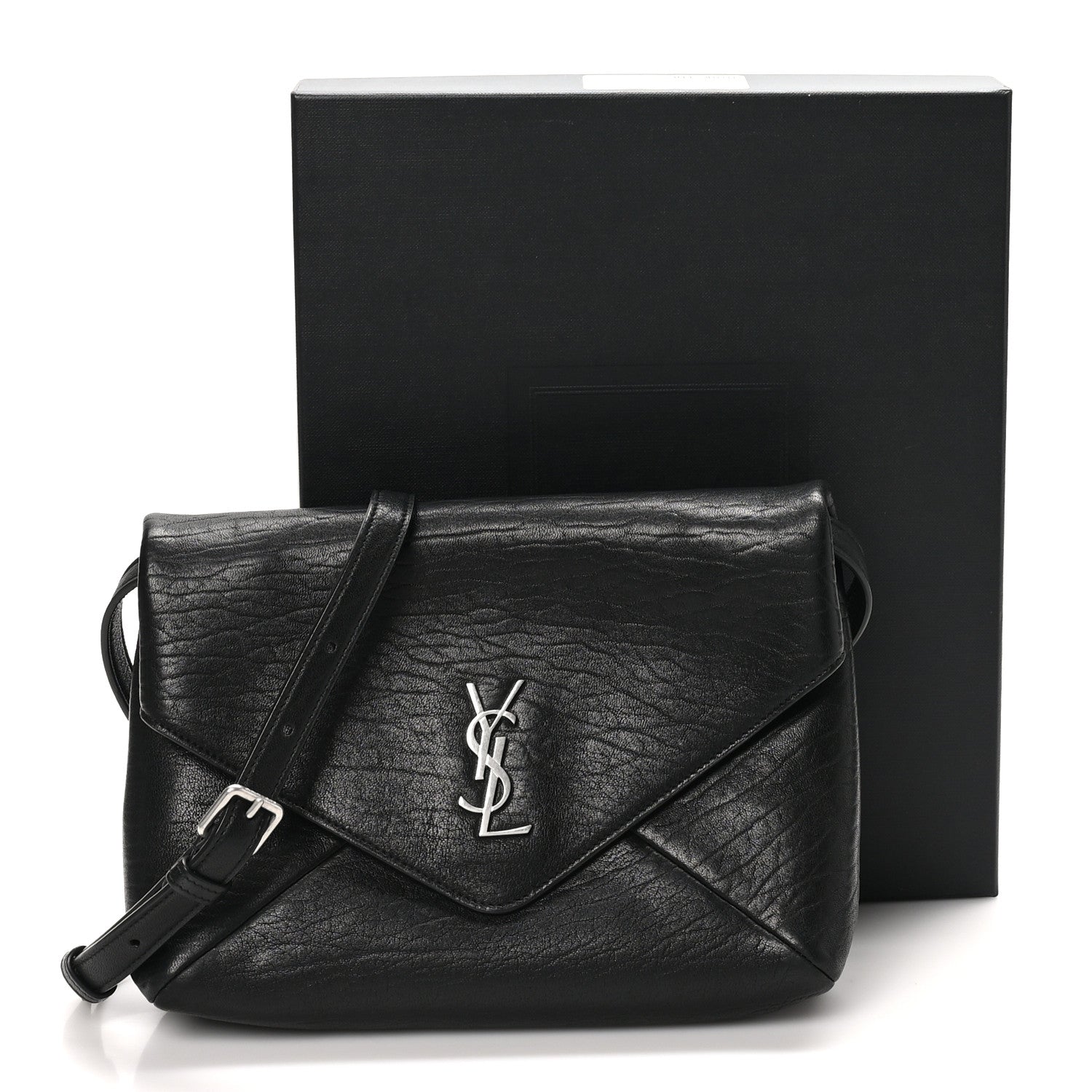 Lambskin Cassandre Envelope Messenger Black