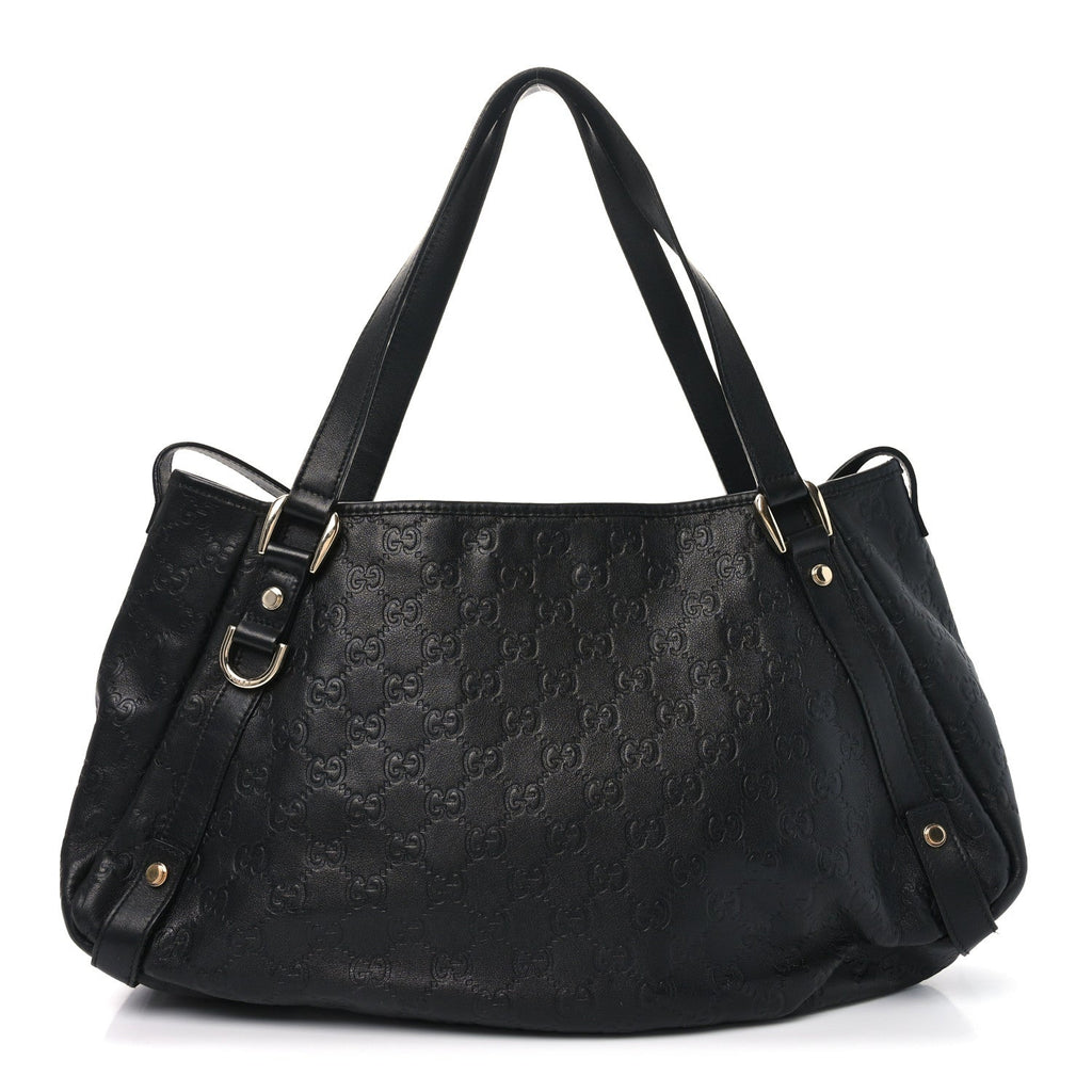 Calfskin Medium Abbey Shoulder Bag Black