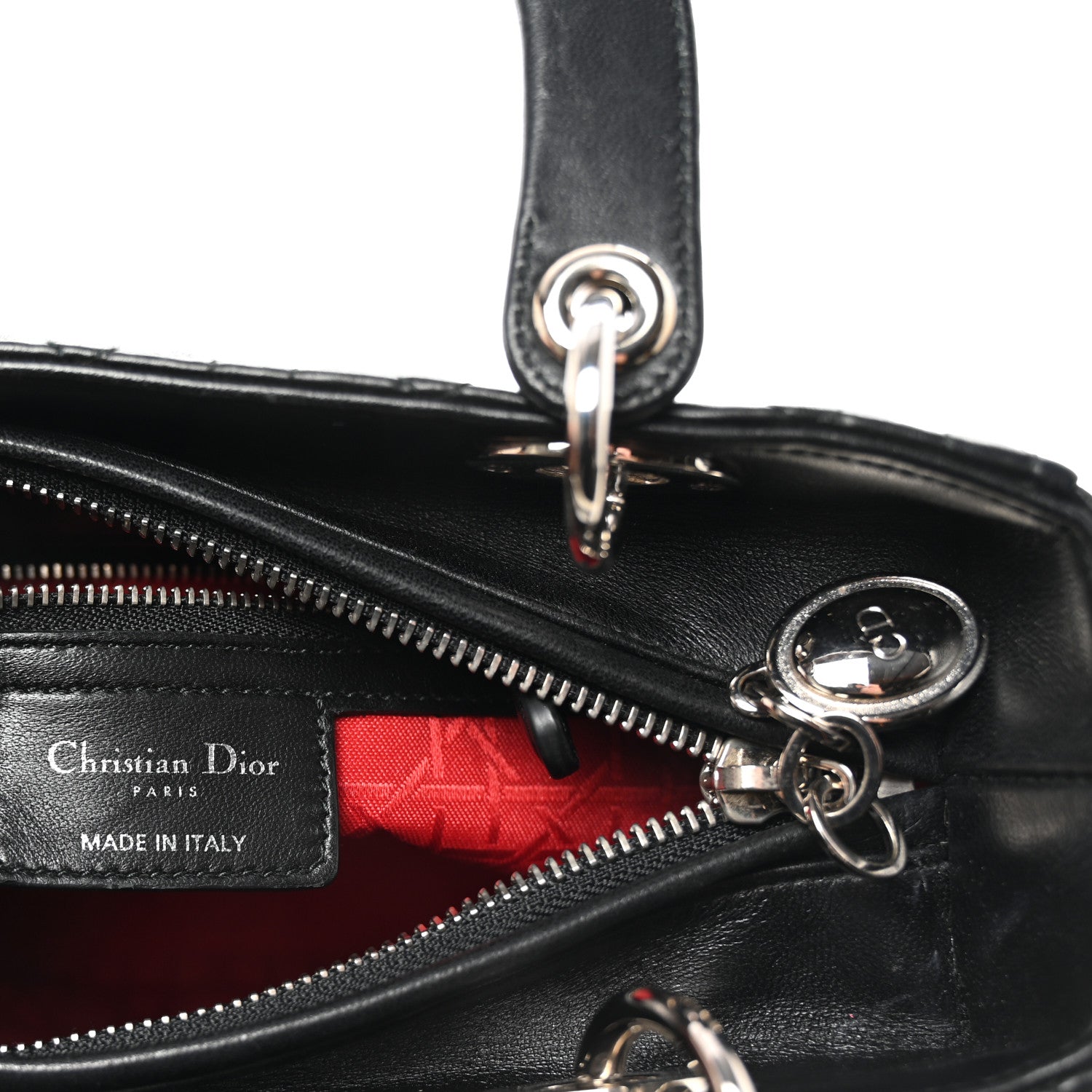 Lambskin Cannage Medium Lady Dior Black