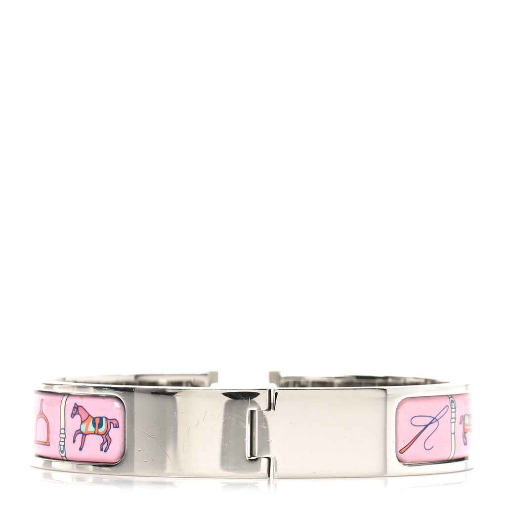 Enamel Printed Narrow Couvertures et Tenues de Jour Clic Clac H Bracelet PM Color Patch