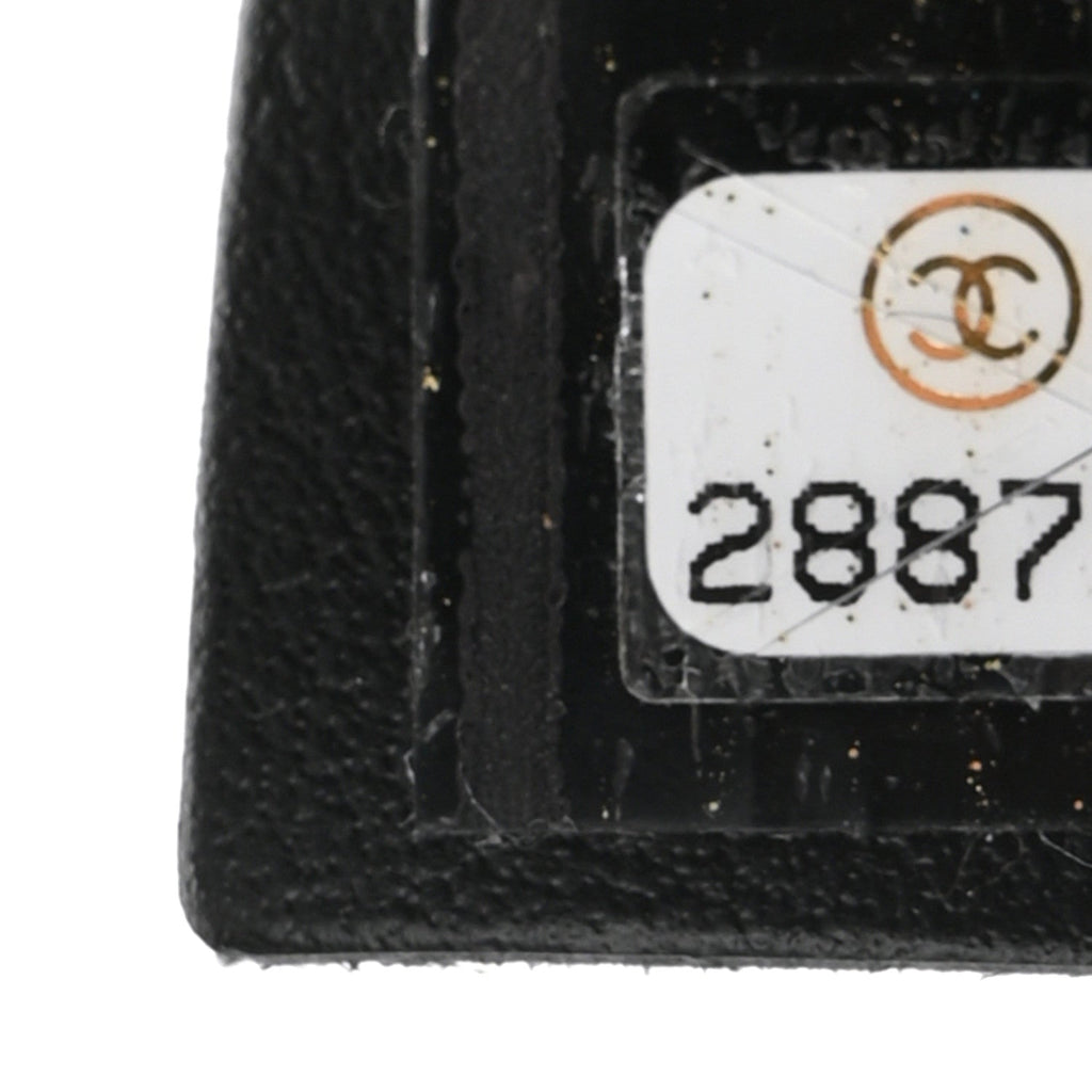 Calfskin Quilted Top Handle Flap Black