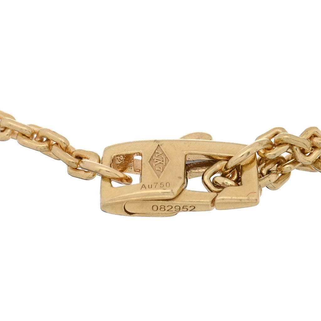 18K Yellow Gold Diamond Monogram Idylle Bracelet