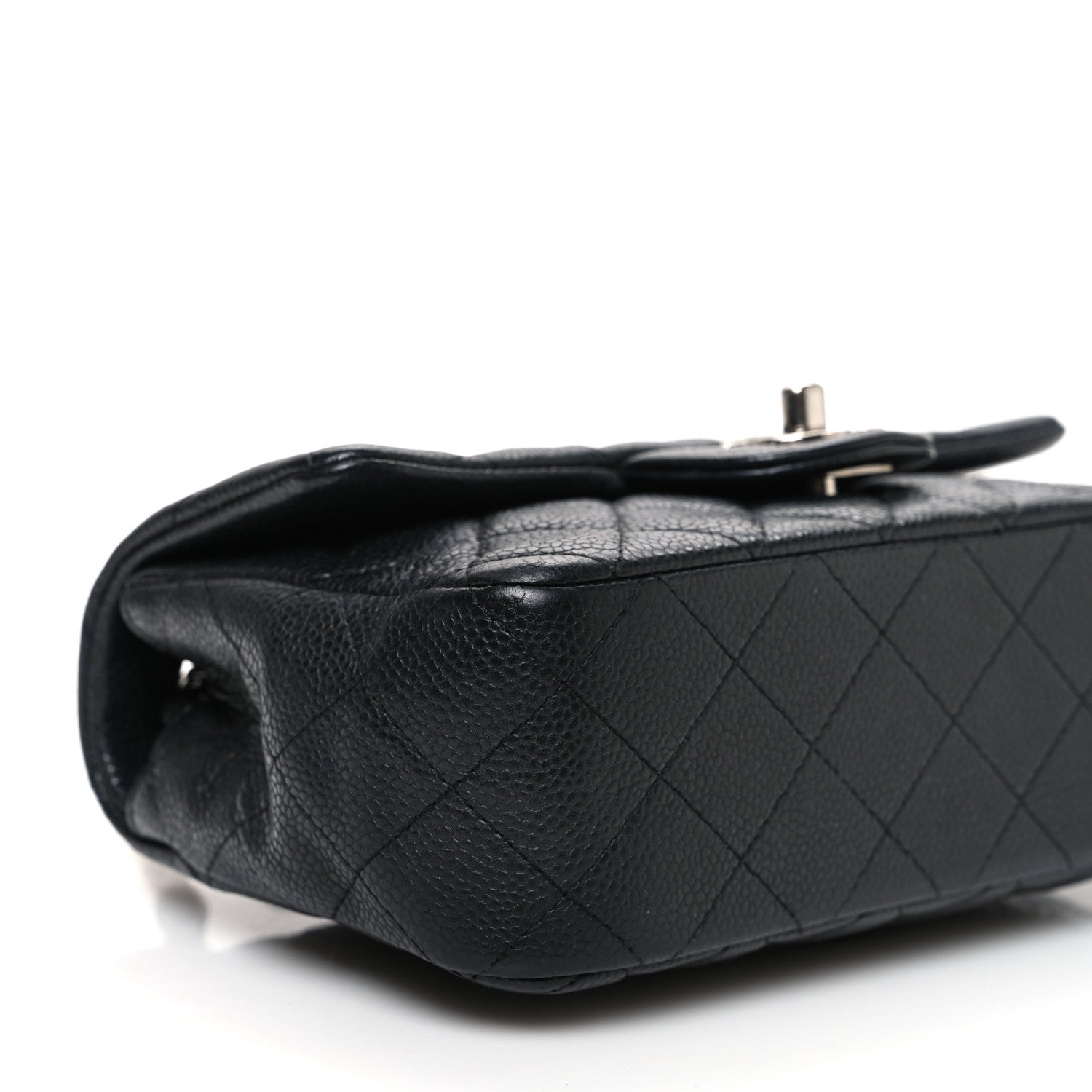 Caviar Quilted Mini Rectangular Flap Black