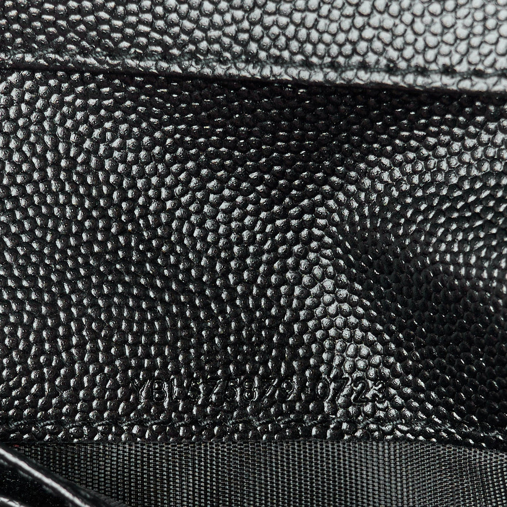 Grain De Poudre Matelasse Chevron Monogram Zipped Card Case Black