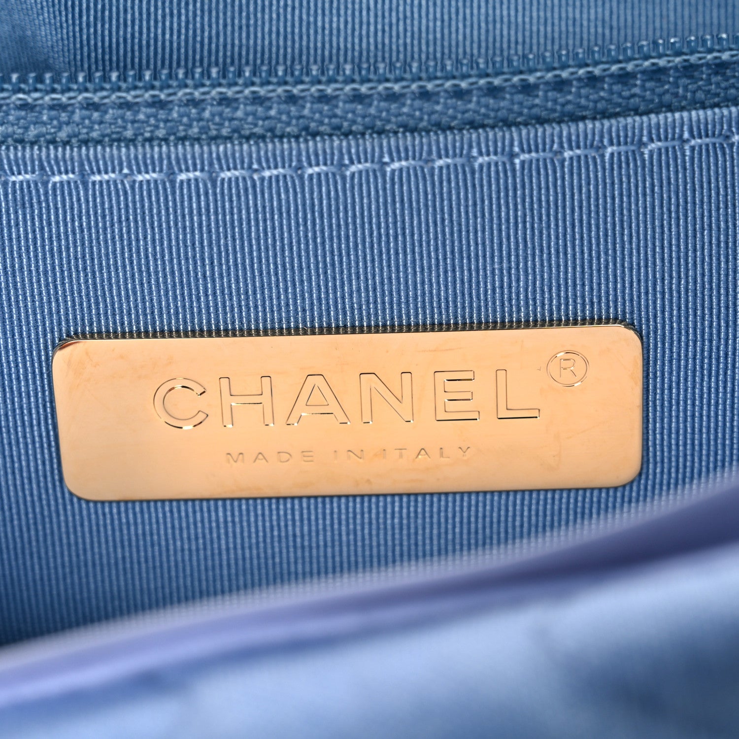 Jersey Lambskin Quilted Medium Chanel 19 Flap Light Blue