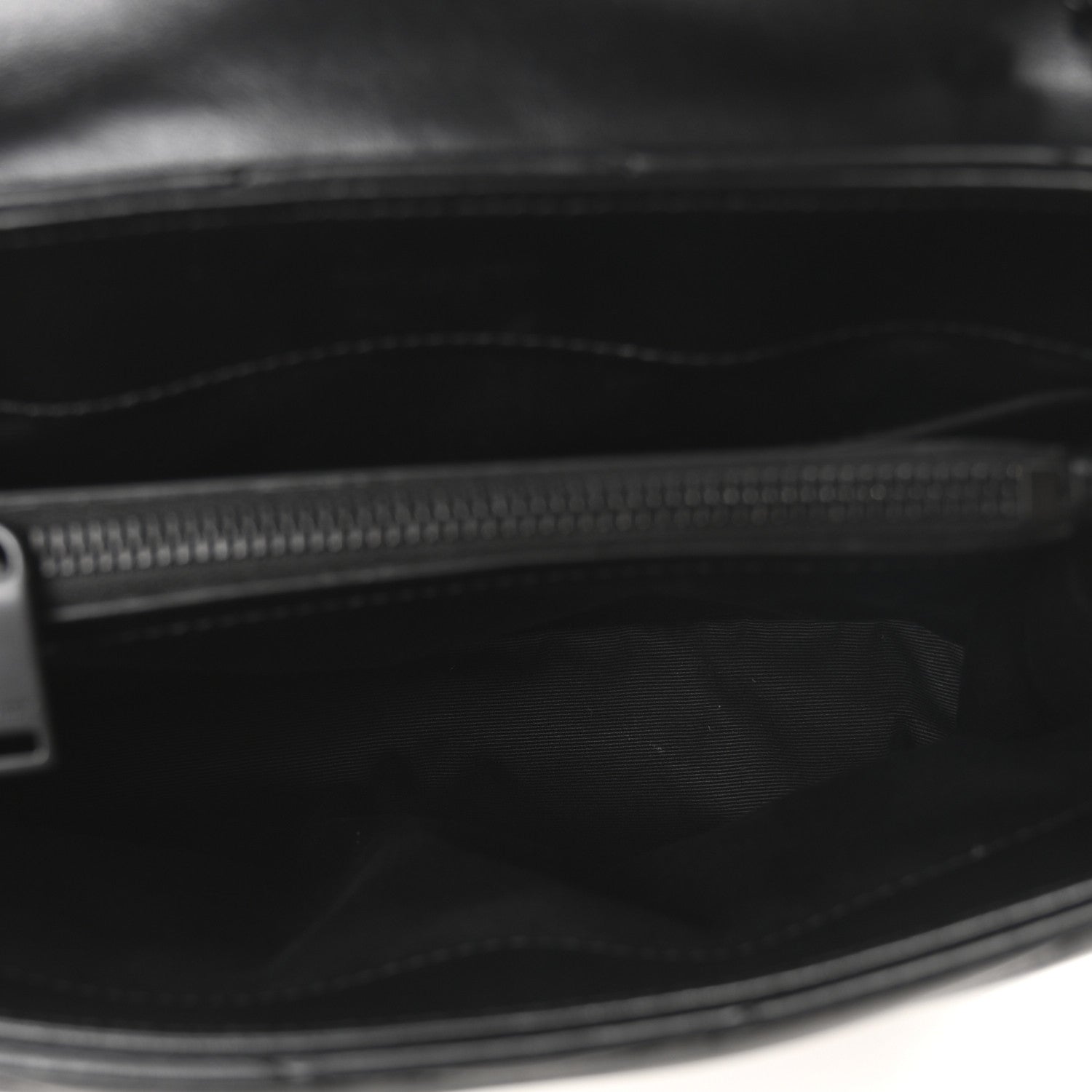 Calfskin Y Quilted Monogram Monochrome Small Loulou Chain Satchel Black