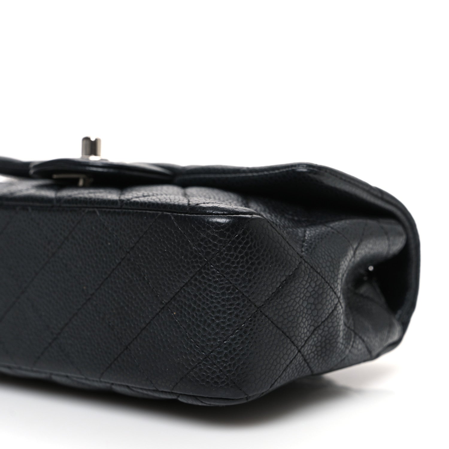 Caviar Quilted Mini Rectangular Flap Black