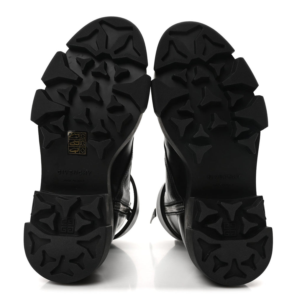 Calfskin Combat Boots 35 Black