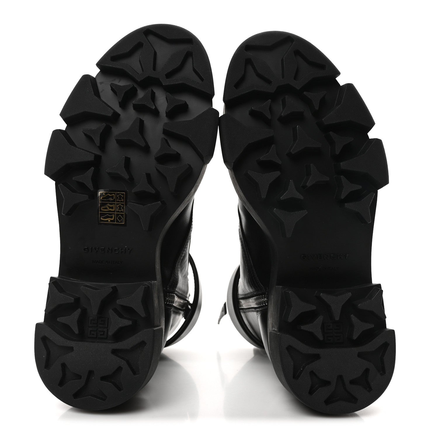 Calfskin Combat Boots 35 Black