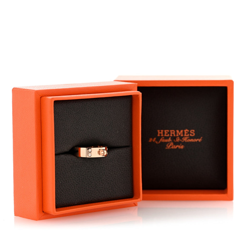 18K Rose Gold Diamond PM Kelly Ring 52 6