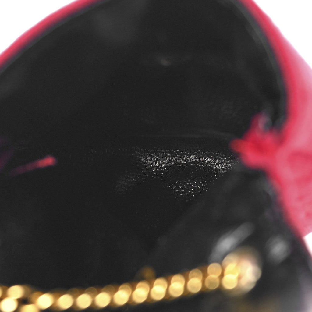 Jersey Quilted Micro Flap Bag Red