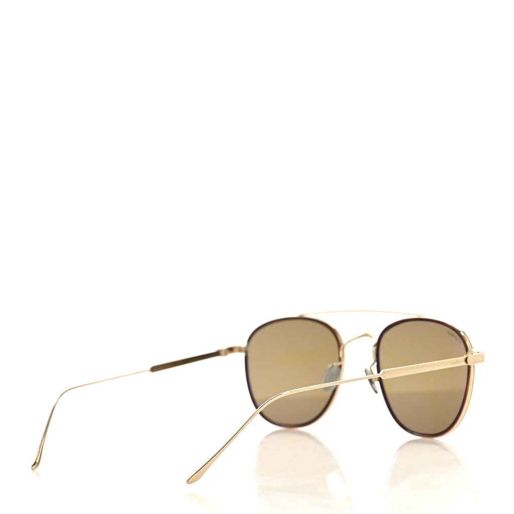 Metal C De Cartier Sunglasses Gold Brown