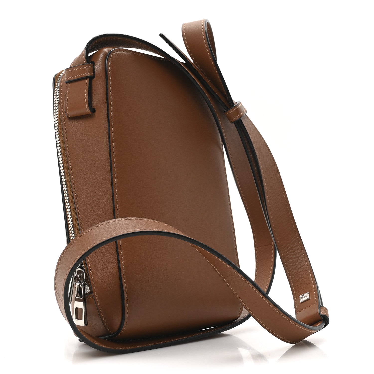 Classic Calfskin Anagram Box Crossbody Tan