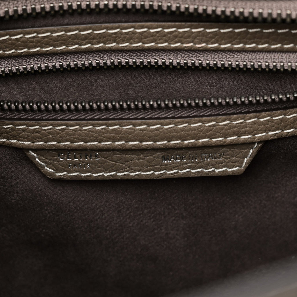 Drummed Calfskin Micro Luggage Souris