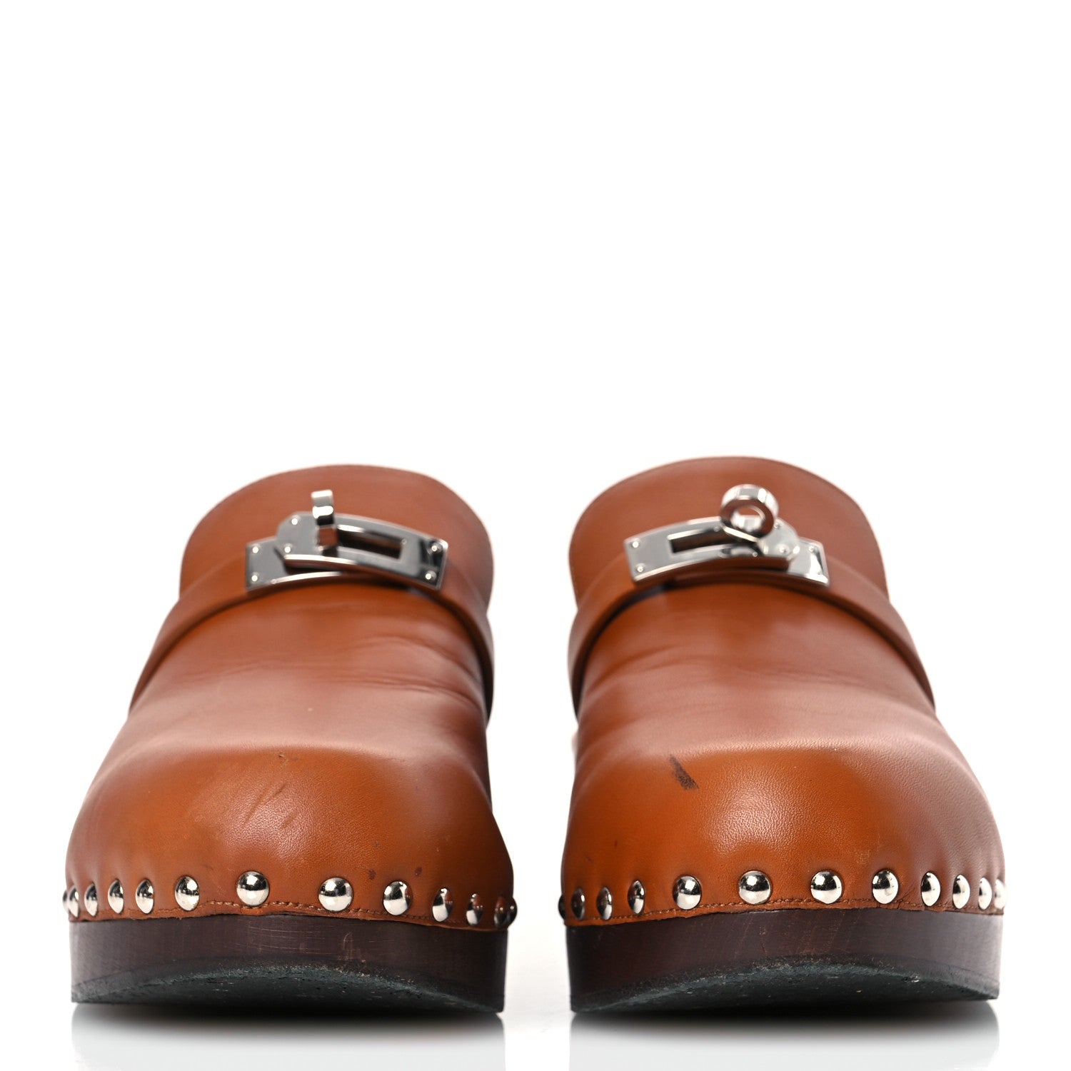 Heritage Calfskin Carlotta Mules 39 Naturel