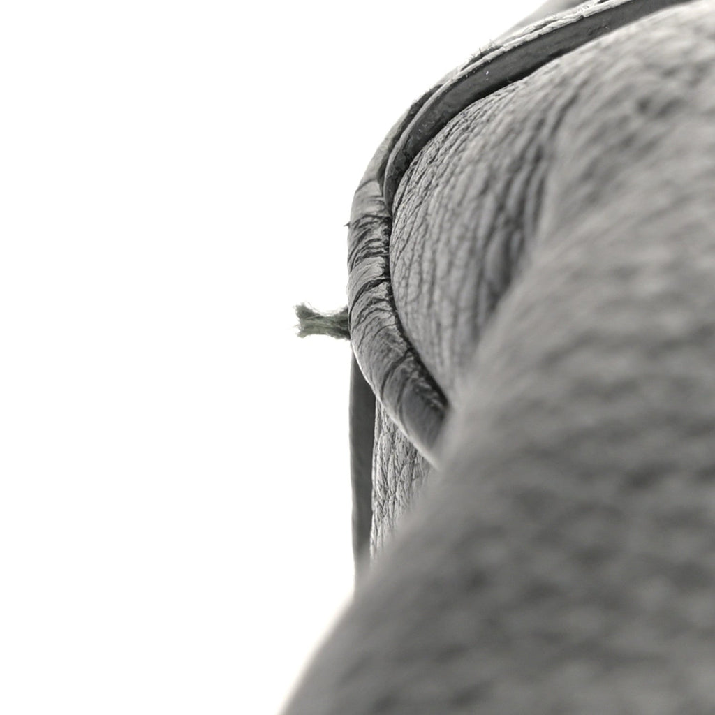 Grained Calfskin Medium Diana Bamboo Top Handle Tote Black