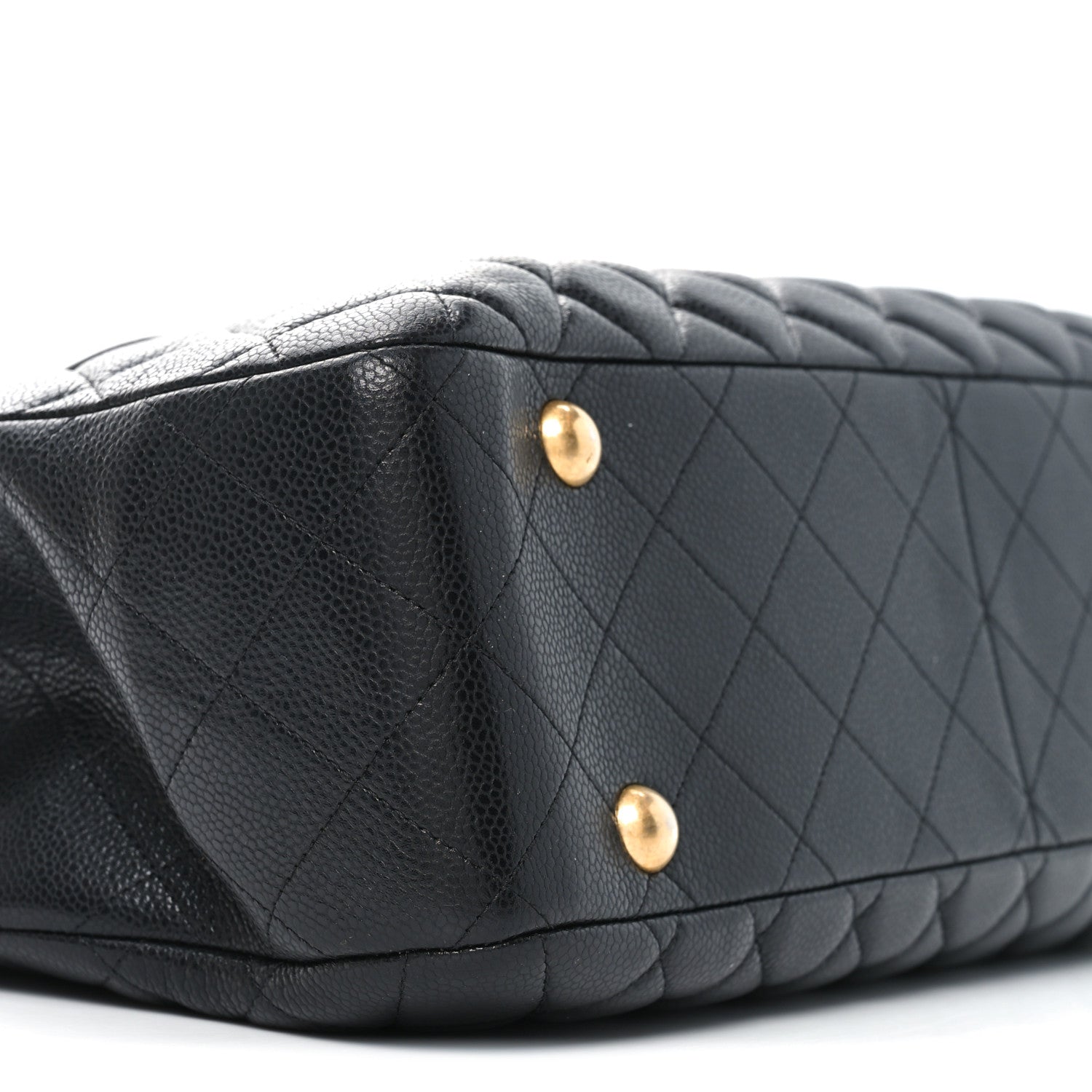 Caviar Quilted Flap Tote Black