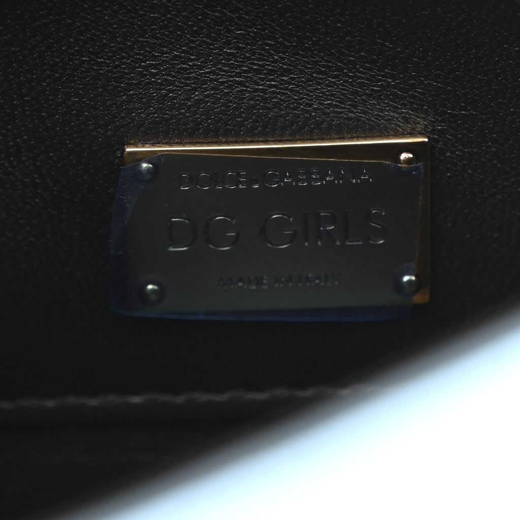 Metallic Nappa Mini DG Girls Shoulder Bag Blue