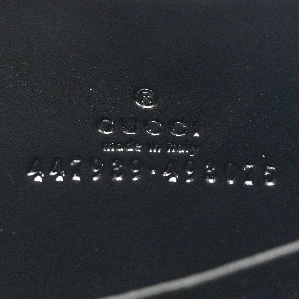 Guccissima Zip Around Card Case Black