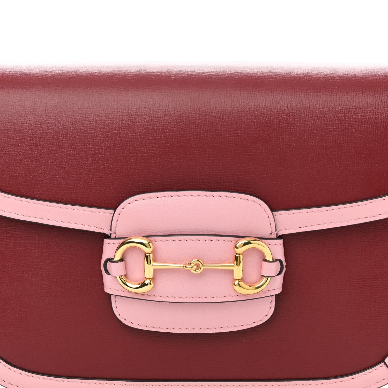 Azalea Calfskin Horsebit 1955 Shoulder Bag New Cherry Red Wild Rose