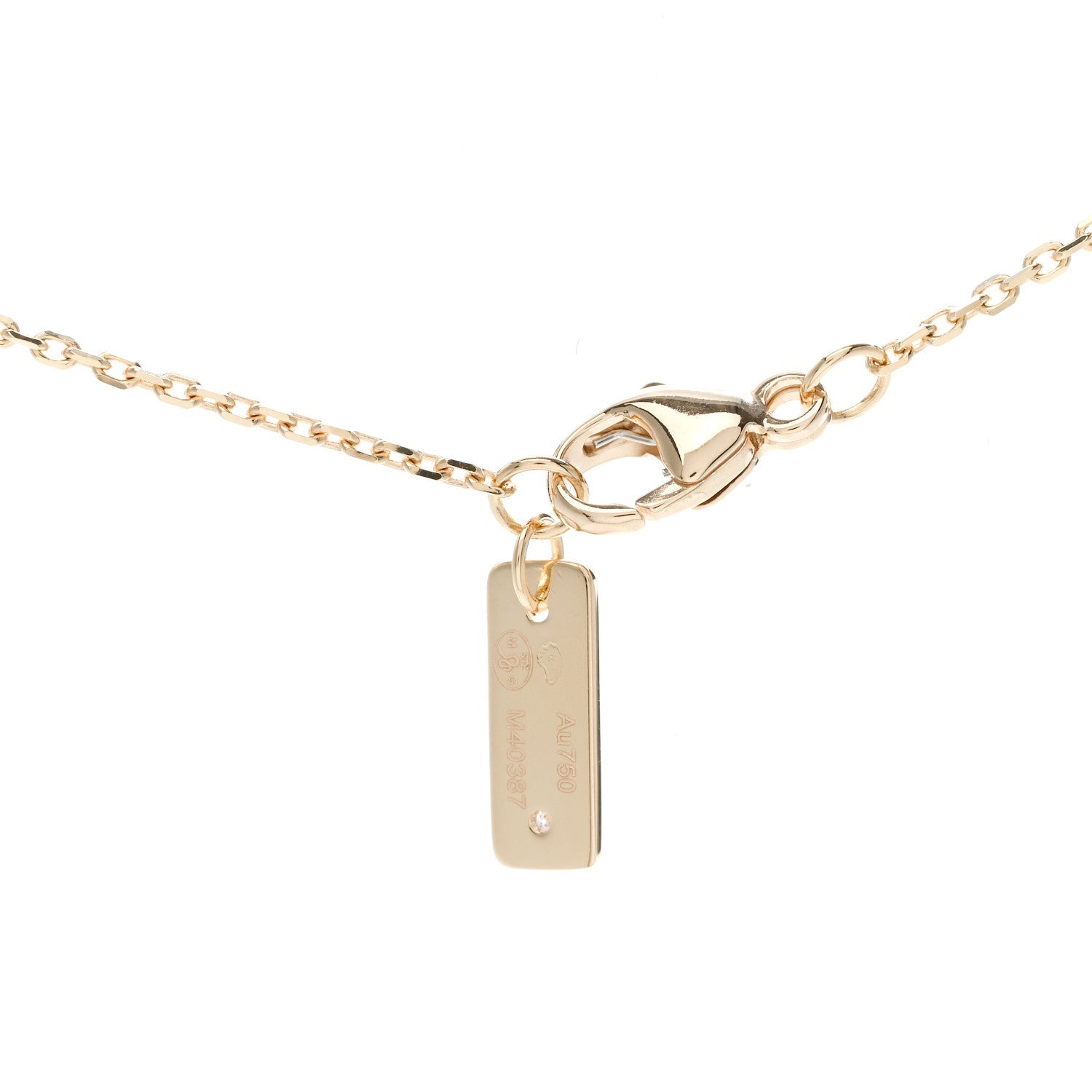 18K Yellow Gold Diamond Move Uno Pave Necklace