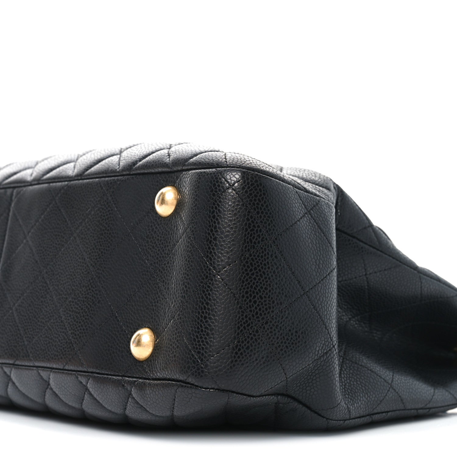 Caviar Quilted Flap Tote Black