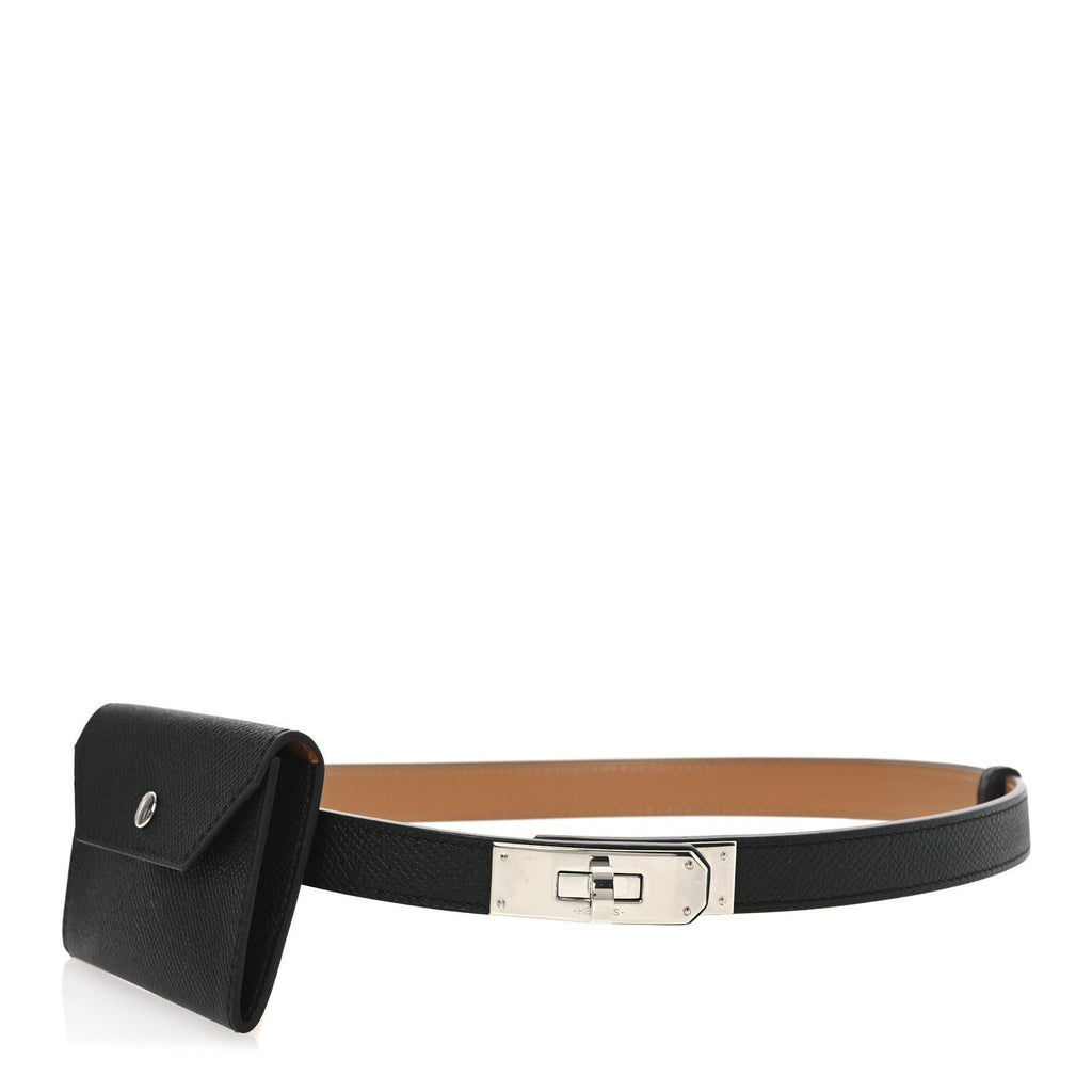 Epsom Kelly Pocket Belt Black