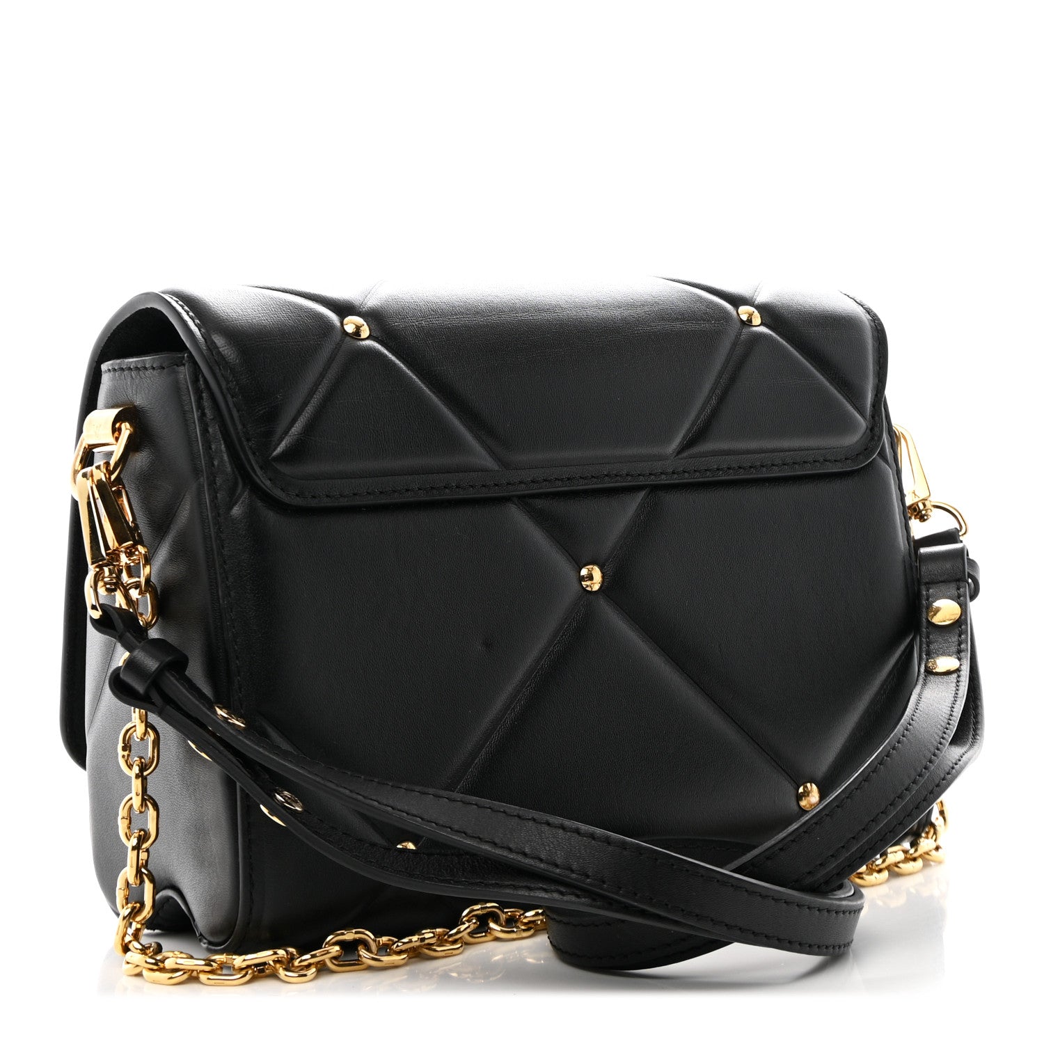 Lambskin Quilted Twist MM Black