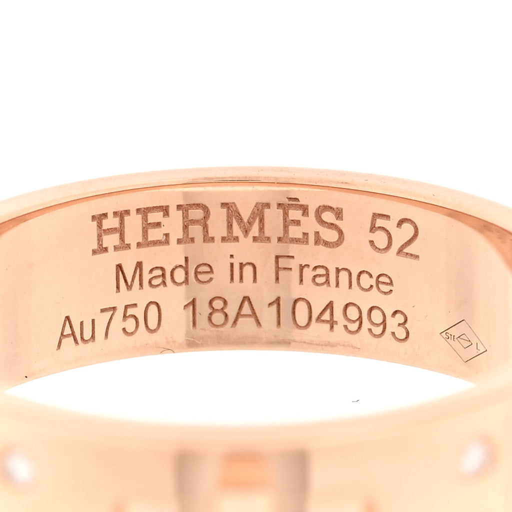 18K Rose Gold Diamond PM Kelly Ring 52 6