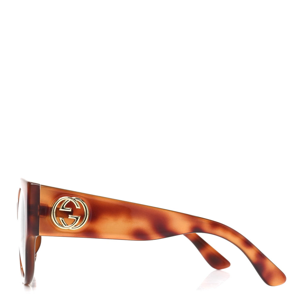 Acetate Square Frame Sunglasses GG0142SA Tortoise