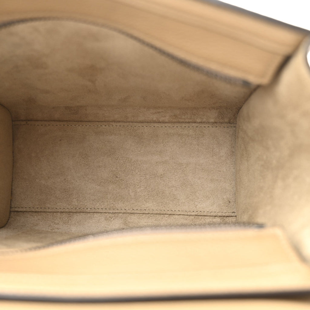 Drummed Calfskin Nano Luggage Dune