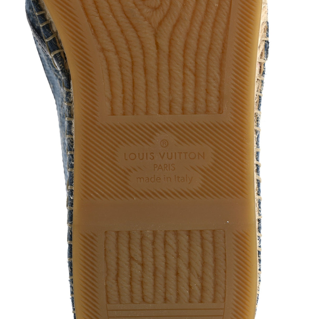 Monogram Denim Mens Bidart Espadrilles 9.5 Blue