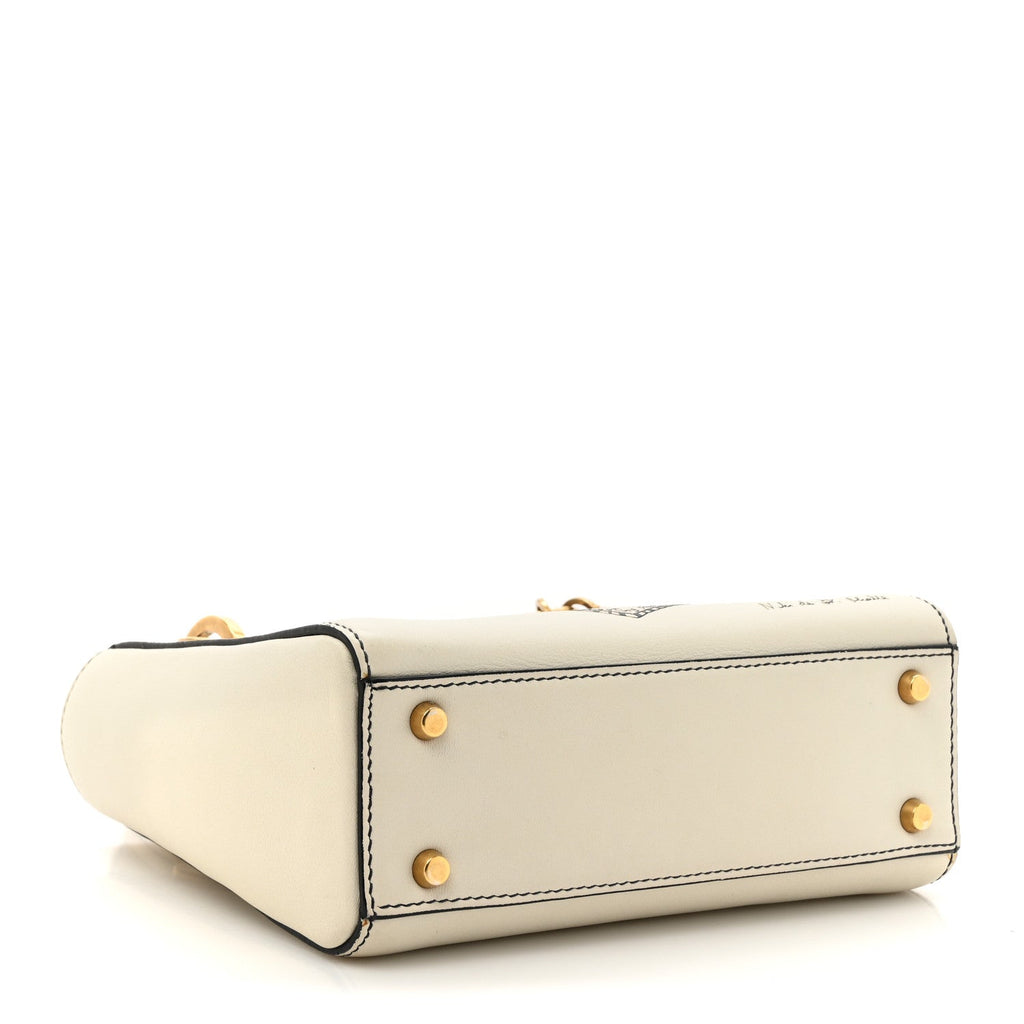 Calfskin Niki De Saint Phalle Heart Mini Supple Lady Dior Off White