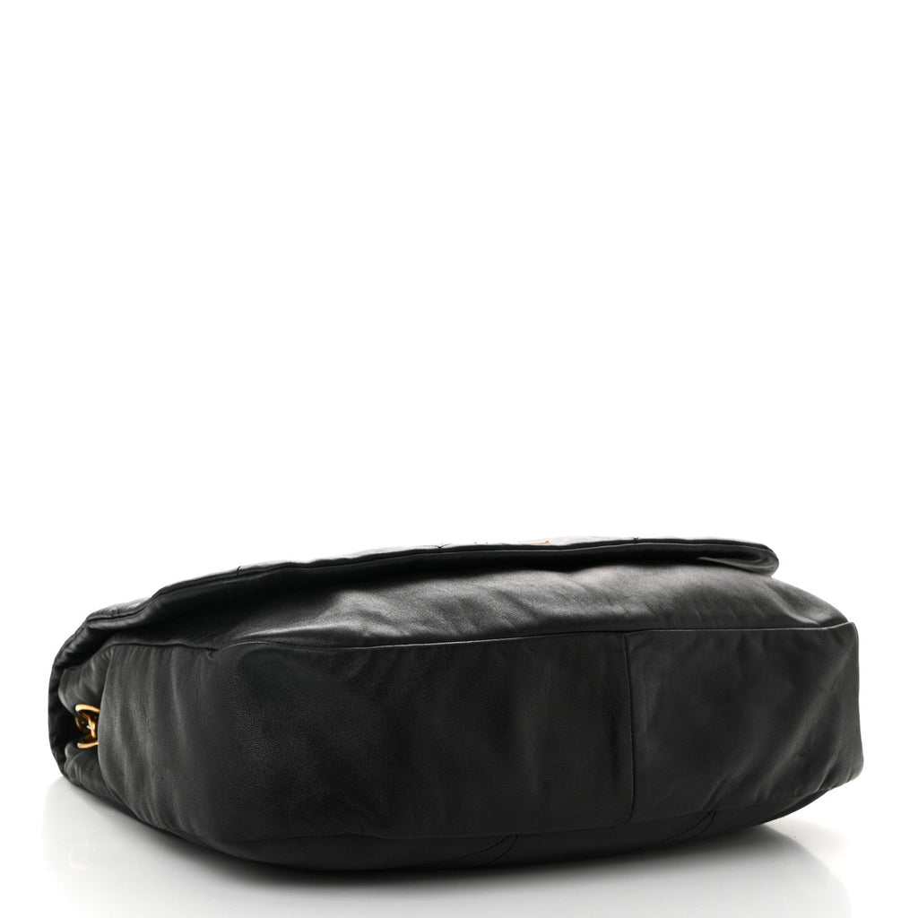 Lambskin Matelasse Monogram Large Jamie 4.3 Black