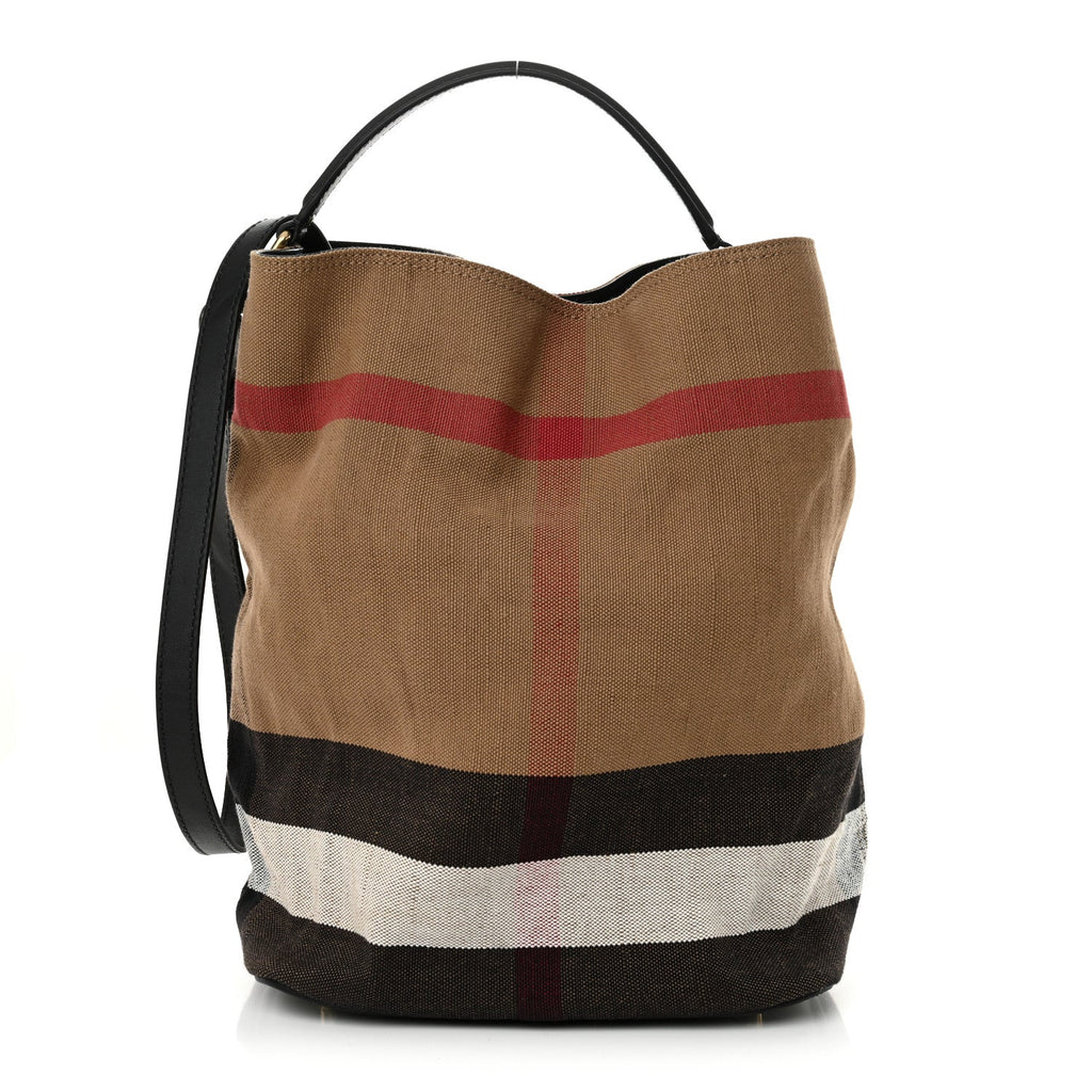 Canvas Mega Check Medium Ashby Hobo Black