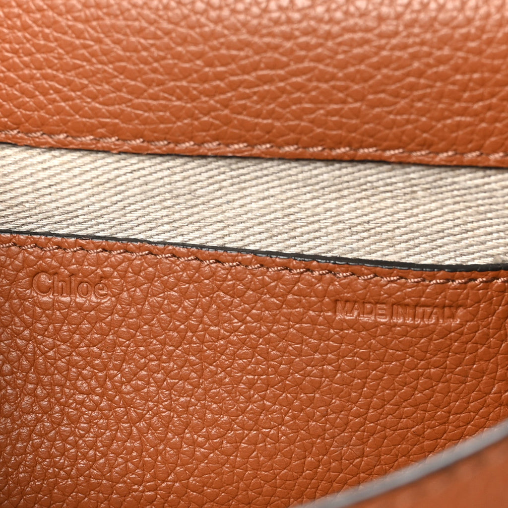 Grained Calfskin Medium Marcie Saddle Bag Tan