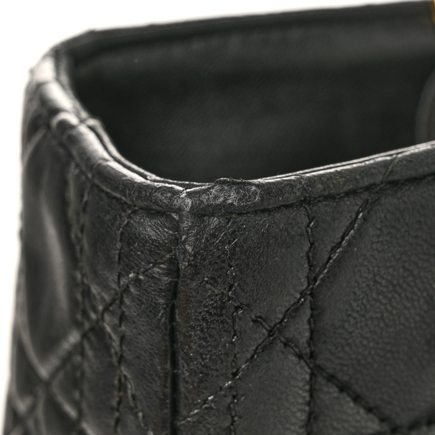 Lambskin Cannage Large Lady Dior Black