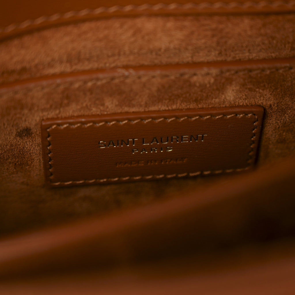 Canvas Calfskin Mini Classic Monogram Cassandra Top Handle Tan Natural