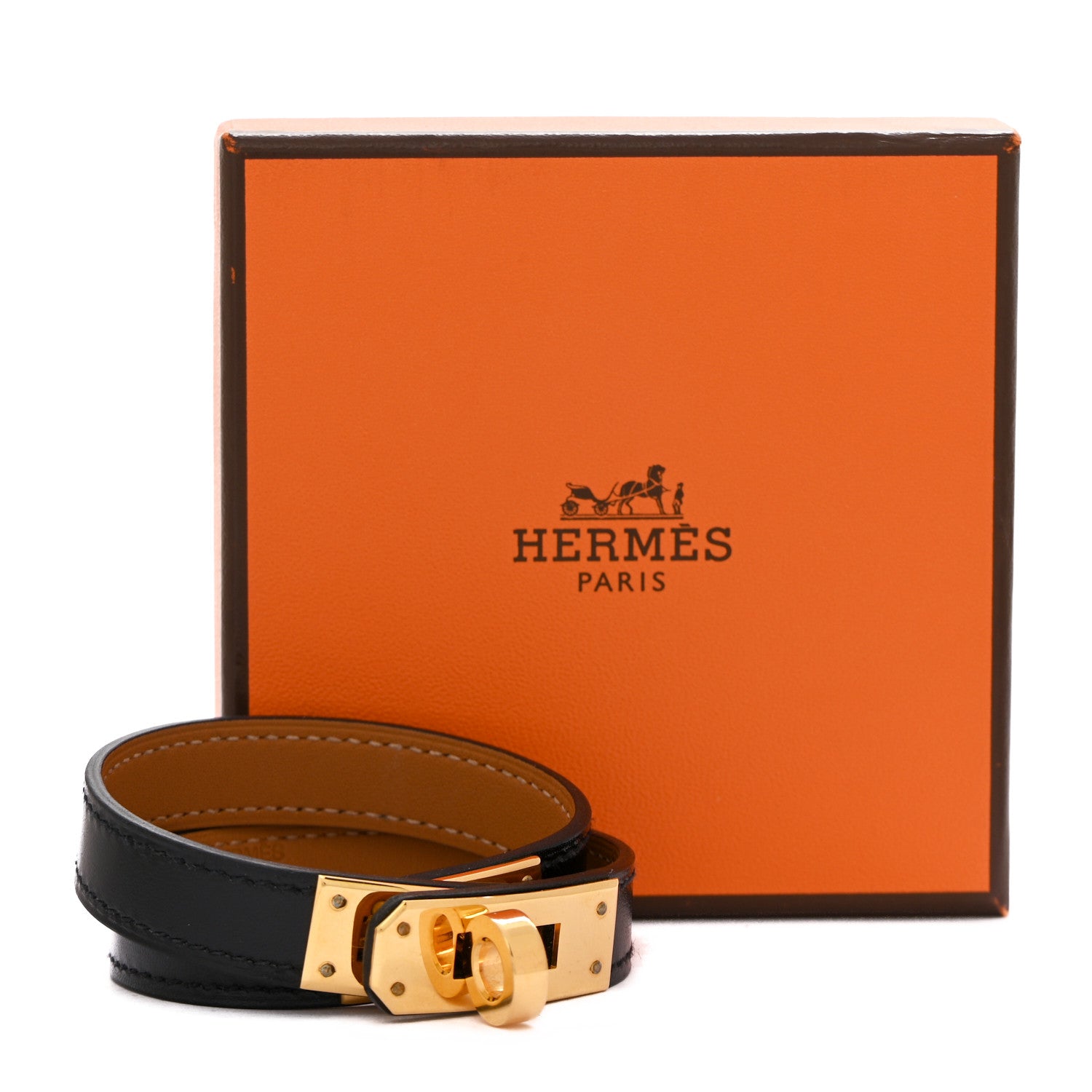 Box Kelly Double Tour Bracelet T2 Black