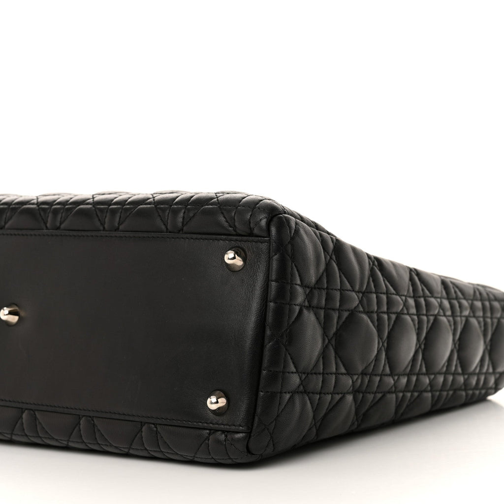 Lambskin Cannage Large Lady Dior Black