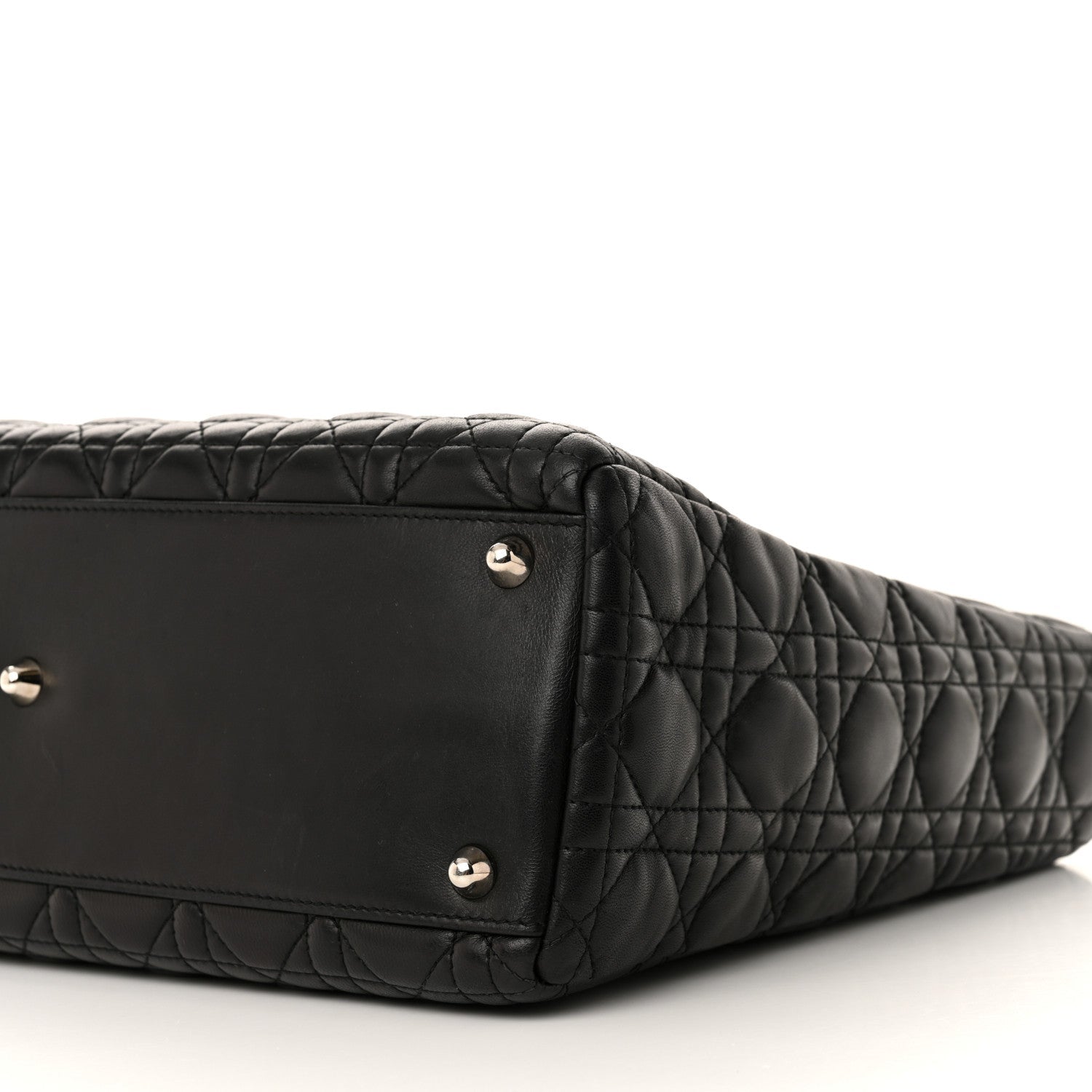 Lambskin Cannage Large Lady Dior Black