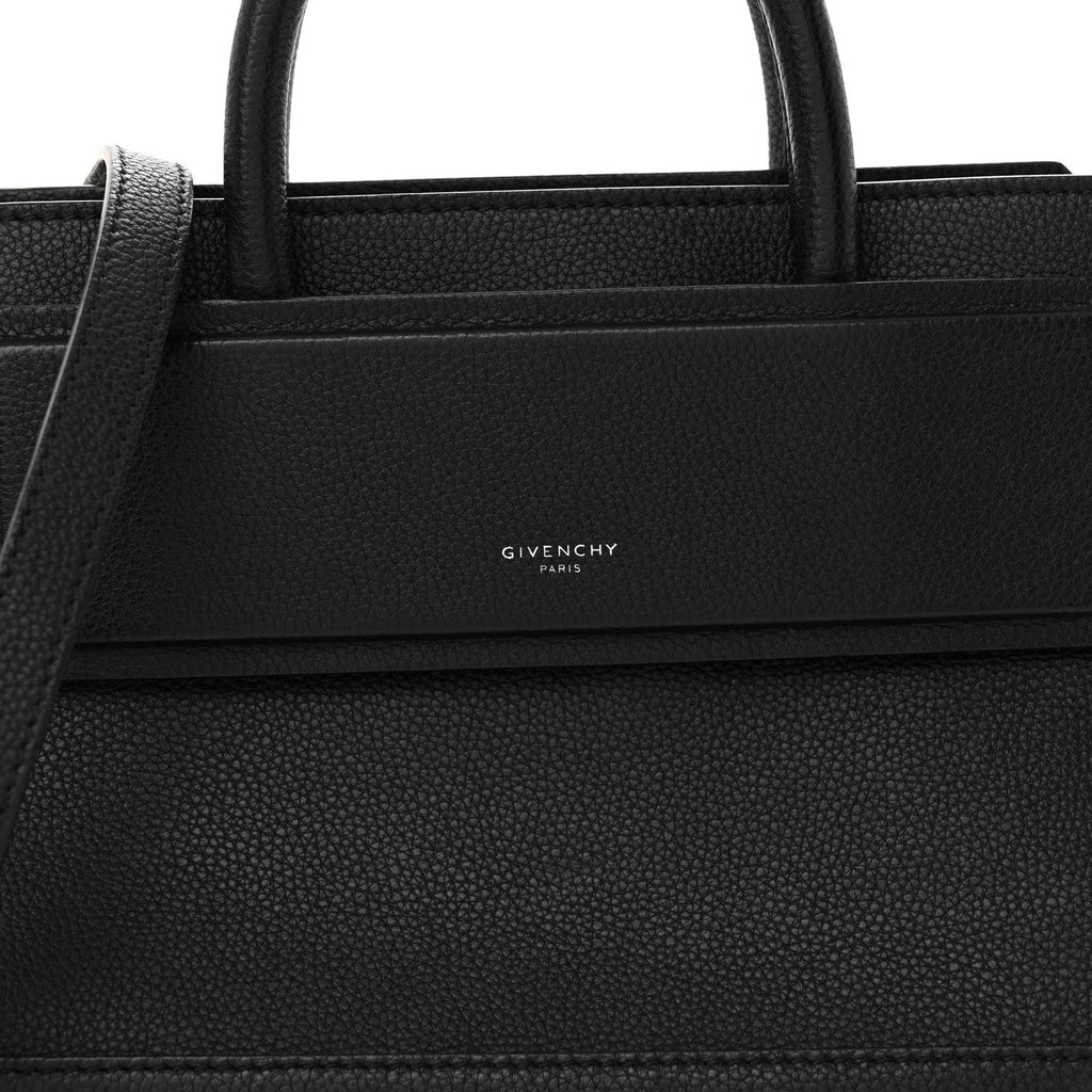 Grained Calfskin Mini Horizon Satchel Black