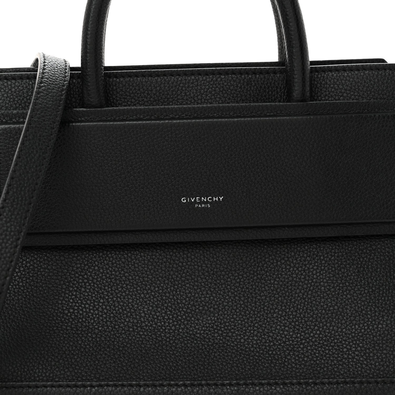 Grained Calfskin Mini Horizon Satchel Black