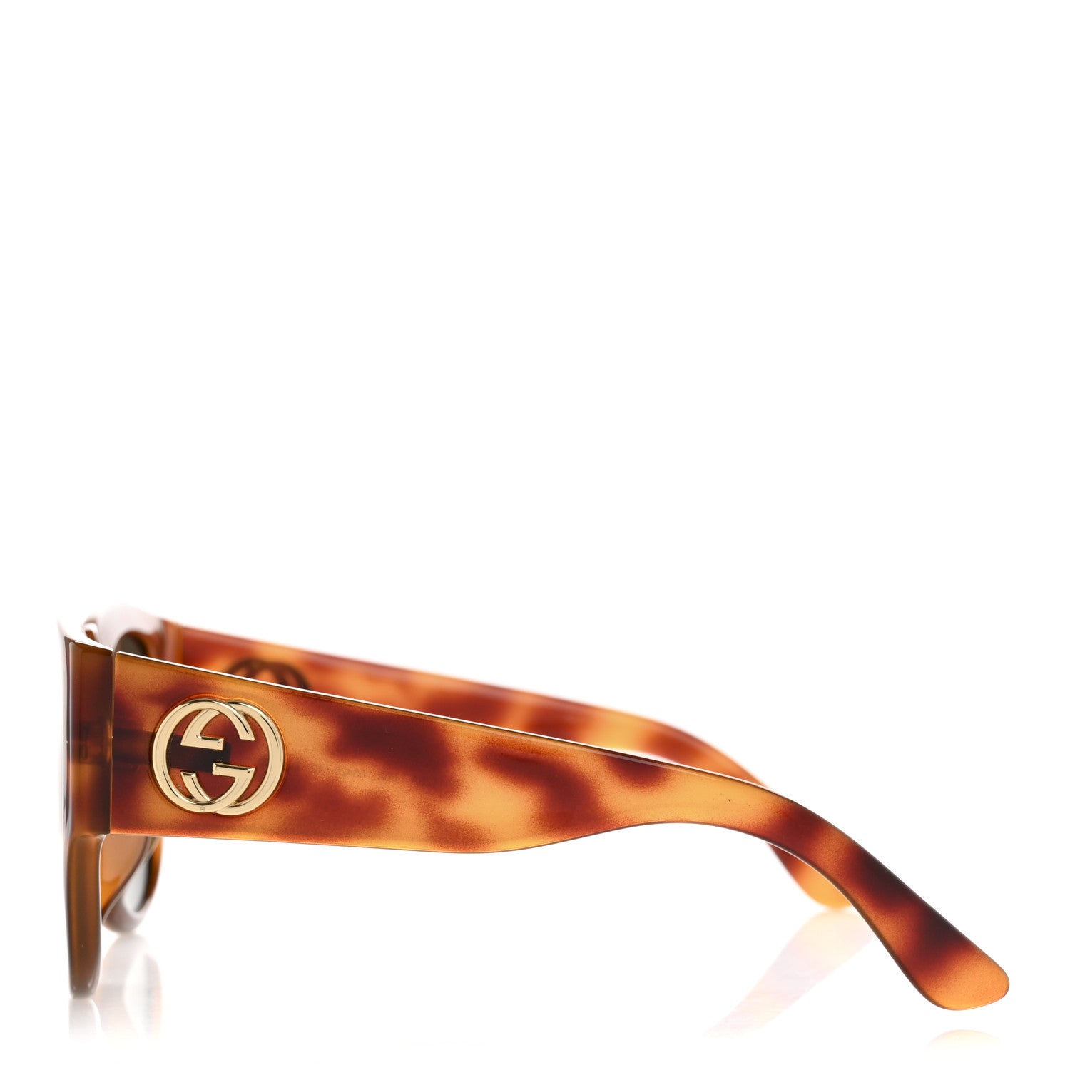 Acetate Square Frame Sunglasses GG0142SA Tortoise